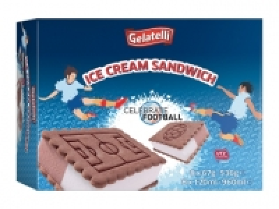 8 glaces sandwich vanille-chocolat