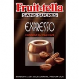 Monoprix Fruittella Expresso, Bonbons au café avec édulcorants, Sans sucres