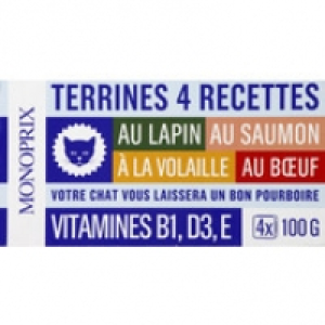 Monoprix Les Petits Festins de Sacha, Boeuf, Saumon, Volaille et Lapin