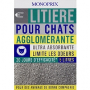 Monoprix Liti&egrave;re pour chats agglom&eacute;rante ultra-absorbante, 20 jours defficacit