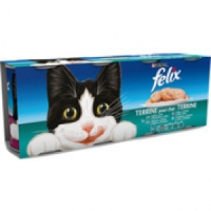 F&eacute;lix Terrine pour chat au lapin et au foie, &agrave; lagneau et &agrave; la dinde, au ve