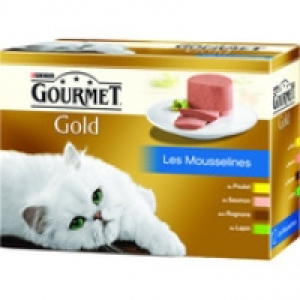 Gourmet Gold Aliment pour chats, poulet, saumon, rognons et lapin