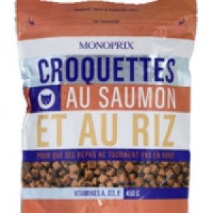 Monoprix Croquettes au saumon et au riz, adulte