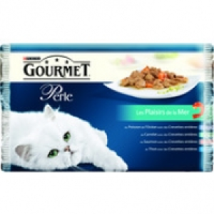 Gourmet Perle, aliment complet pour chat adulte avec des crevettes enti&egrave;res