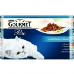 Gourmet Les filettines, mini filets, aliment complet pour chat adulte, au boeu