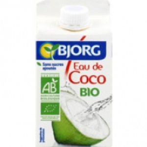 Bjorg Eau de Coco, certifi&eacute; AB, sans sucres ajout&eacute;s