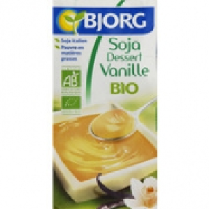 Bjorg Pr&eacute;paration dessert au soja et &agrave; la vanille, certifi&eacute; AB