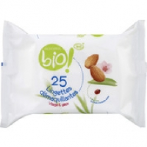 Monoprix Bio Lingettes d&eacute;maquillantes visage et yeux A laloe vera & &agrave; lhuile dam