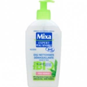 Mixa Eau nettoyante d&eacute;maquillante visage et yeux, Peaux sensibles, Th&eacute; vert