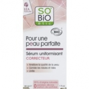So Bio Serum uniformisant correcteur, pour une peau parfaite.