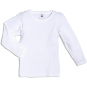 Petit Bateau Tee-shirt manches longues blanc garçon