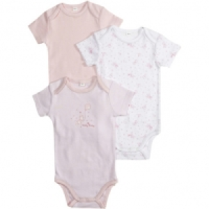 In Extenso Lot de 3 bodies manches courtes bébé