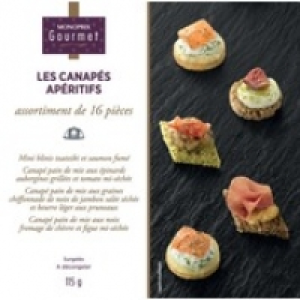 Monoprix Monoprix Gourmet Les canapés apéritifs, surgelés
