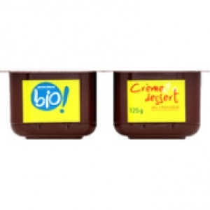 Monoprix Bio Crème dessert au chocolat, certifié AB