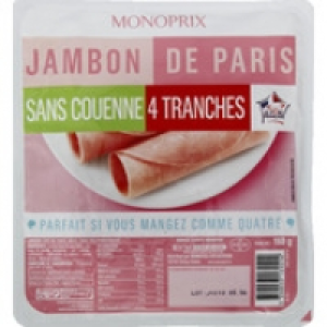 Monoprix Jambon de Paris sans couenne, VPF