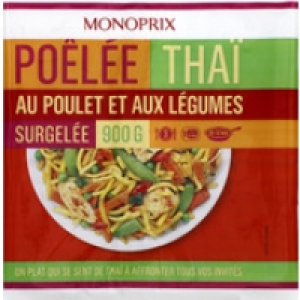 Monoprix Po&ecirc;l&eacute;e Tha&iuml; au poulet et aux l&eacute;gumes, surgel&eacute;e