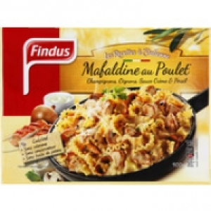 Findus Poel&eacute;e mafaldine au poulet, champignons, oignons, sauce cr&egrave;me et persi