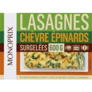 Monoprix Lasagnes ch&egrave;vre &eacute;pinards