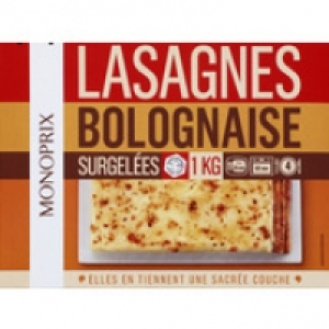 Monoprix Lasagnes bolognaises &agrave; la viande de boeuf