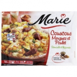 Monoprix Marie Couscous merguez et poulet semoule et légumes, plat surgelé