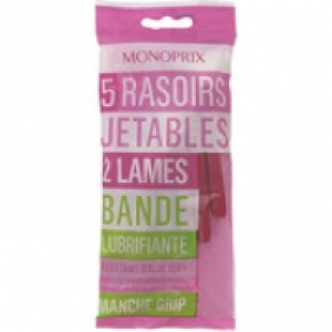 Monoprix Rasoirs jetables pour elle, bande lubrifiante, &agrave; lextrait daloe vera