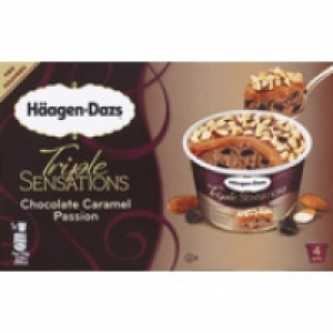 H&auml;agen Dazs Cr&egrave;me Glac&egrave;e, chocolat Caramel et Passion
