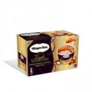 H&auml;agen Dazs Cr&egrave;me glac&eacute;e, praline et caramel s&eacute;duction