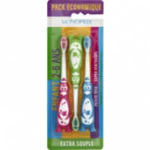 Monoprix Monoprix Brosse &agrave; dents extra souple enfant 2-6 ans