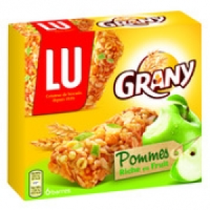 Lu Barres aux 5 c&eacute;r&eacute;ales et morceaux de pommes