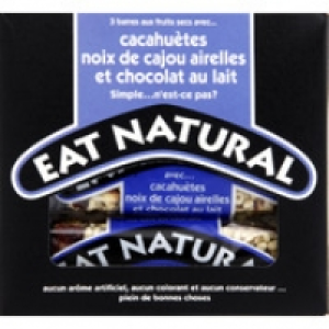 Eat Natural Barres aux fruits secs avec cacahu&egrave;tes airelles, pistaches et chocolat