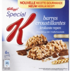 Sp&eacute;cial K Barre de p&eacute;tales de riz, Special K chocolat au lait Melkchocolade