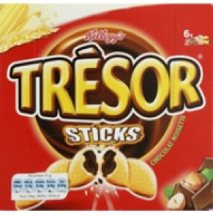 Tr&eacute;sor Sticks, Barre de c&eacute;r&eacute;ales fourr&eacute;es au chocolat et aux noisettes