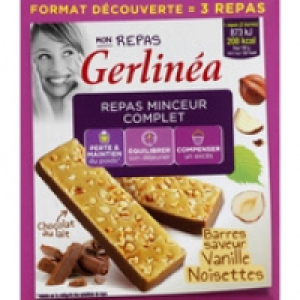 Gerlin&eacute;a Barre saveur vanille noisette chocolat au lait