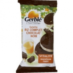 Gerbl&eacute; Galettes riz complet au chocolat noir
