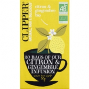 Clipper Infusion bio au citron et gingembre