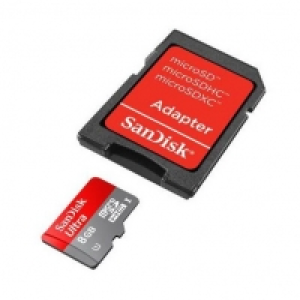 Micro SDHC 8 Go Ultra + Adaptateur - Carte m&eacute;moire 7.99&nbsp;&euro;