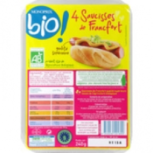 Monoprix Bio Saucisses de Francfort