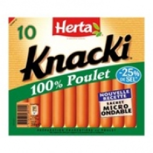 Herta Knacki poulet réduit en sel