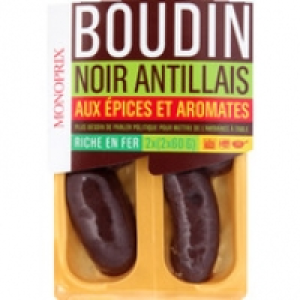 Monoprix Boudins noirs antillais