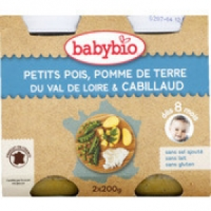 Cabillaud et légumes, dès 8 mois, certifié AB 3.27 €