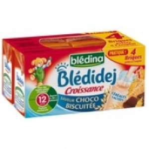 Monoprix Blédina Lait et céréales, goût choco-biscuité, dès 12 mois