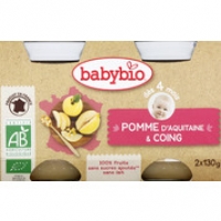Monoprix Babybio Petits pots aux pommes coings, dès 4 mois, certifié AB