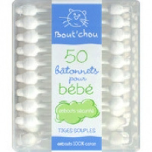 Boutchou Bâtonnets souples, embouts sécurité 100% coton