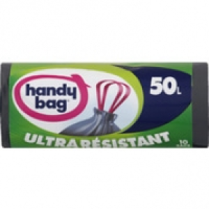 Handy Bag Sacs poubelle à poignées coulissantes, 50 litres