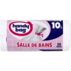 Handy Bag Sacs poubelle spécial salle de bain, anti-fuite, 10L