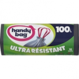 Handy Bag Sacs poubelle 100 litres, poignées coulissantes, ultra-résistantsanti