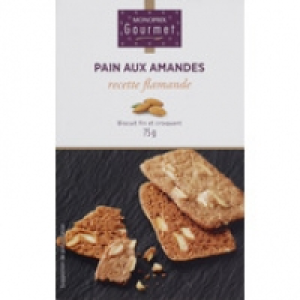 Monoprix Gourmet Pain aux amandes, biscuit croquant, recette flamande