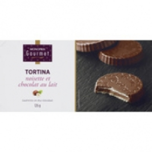 Monoprix Gourmet Tortina noisette et chocolat au lait, Gaufrettes en étui individuel