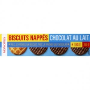 Monoprix Sablés nappés de chocolat au lait