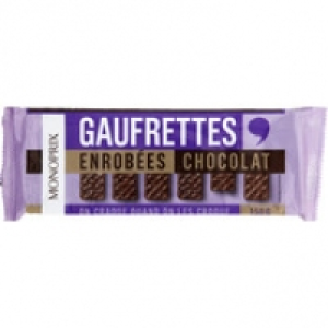 Monoprix Gaufrettes enrobées de chocolat fin